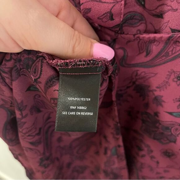 Torrid Abbey Georgette Cage Back Blouse Size 0/Large/12 Paisley Print - Picture 10 of 13